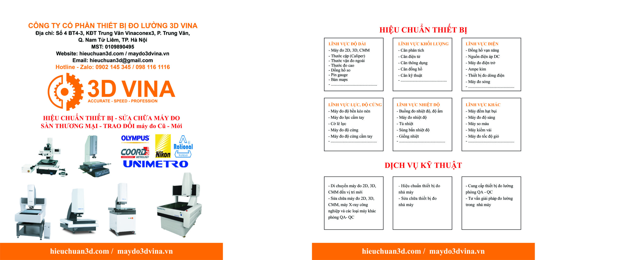 THIẾT BỊ PHẢI HIỆU CHUẨN TRONG NHÀ MÁY