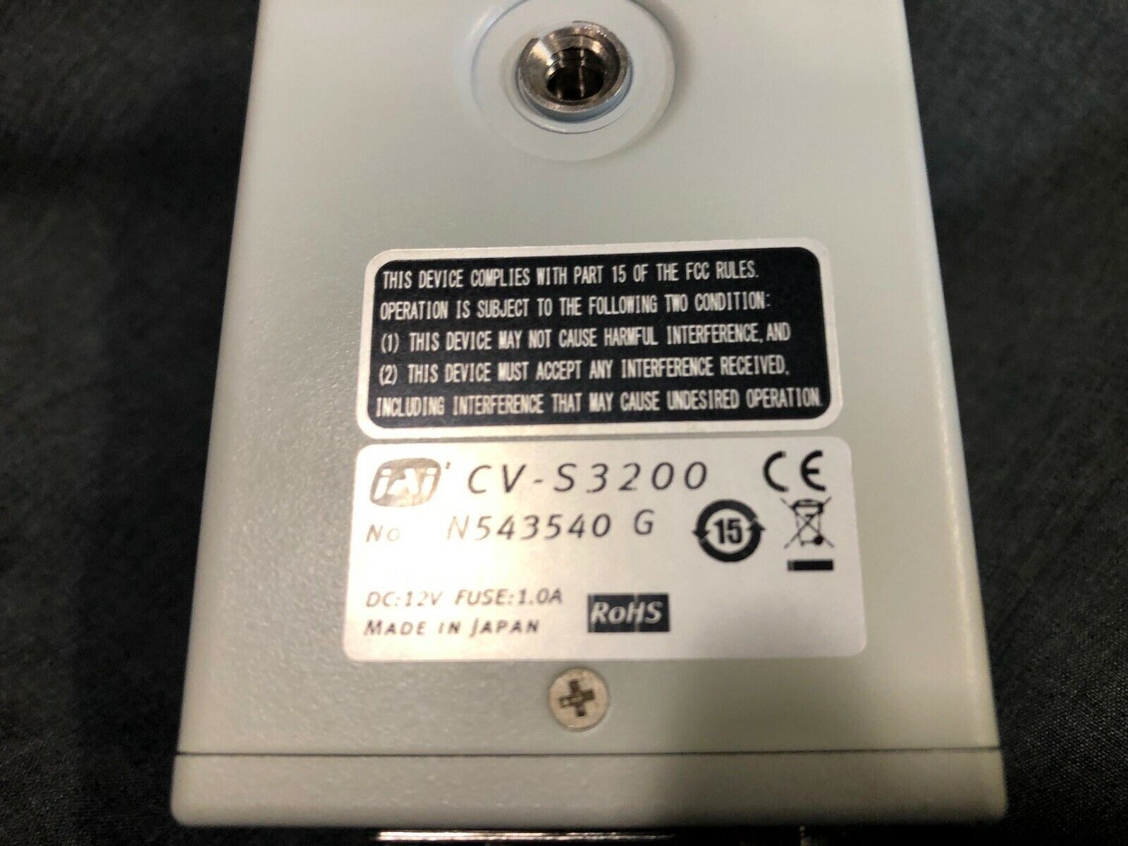 Micro Vu / JAI CV-S3200 S-Video Camera - Hàng thay thế