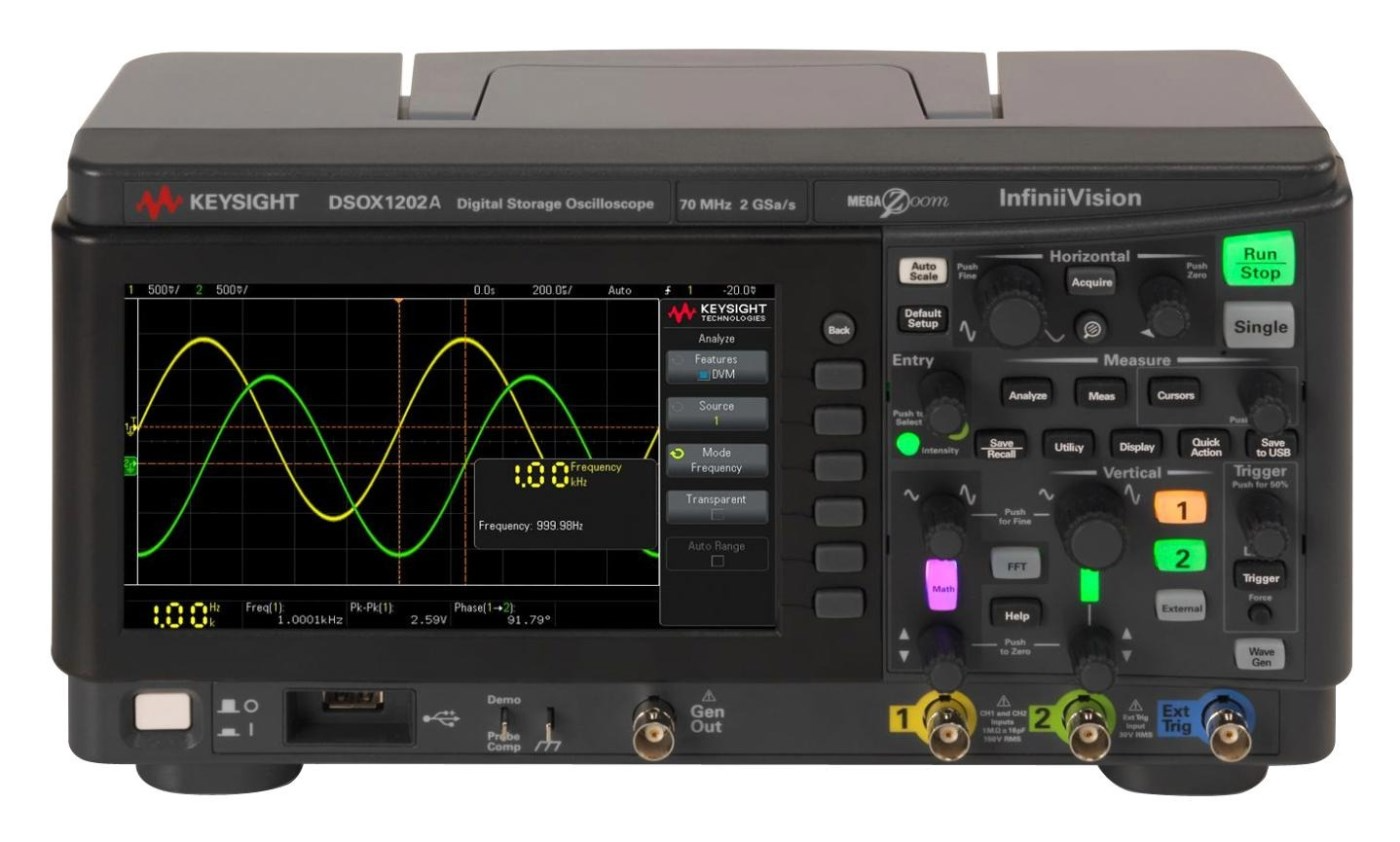 SỬA CHỮA MÁY HIỆN SÓNG SỐ KEYSIGHT DSOX1202A (70MHZ, 2 CH, 2 GSA/S)