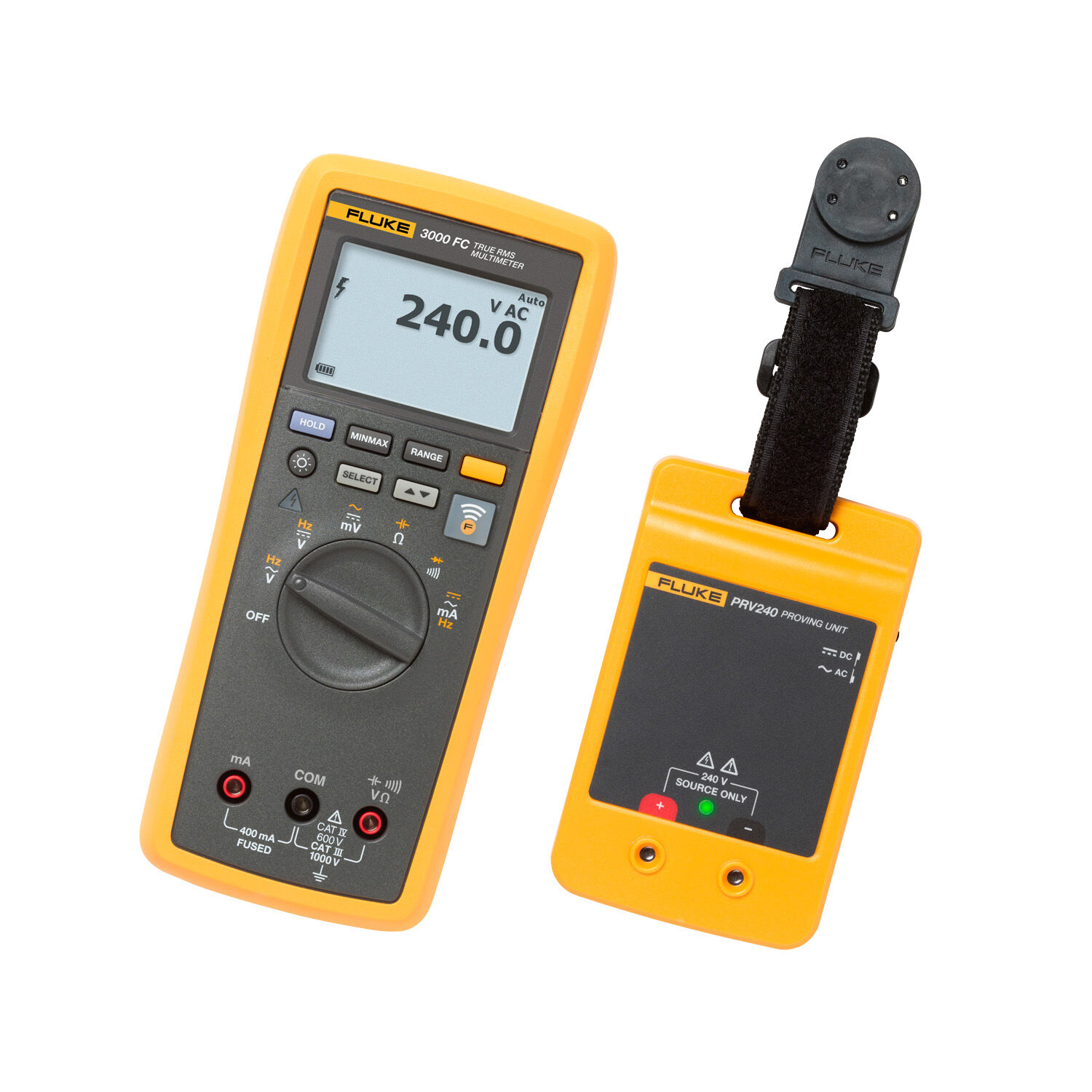 Fluke 3000FC/PRV240 Wireless Digital Multimeter & voltage source proving unit kit