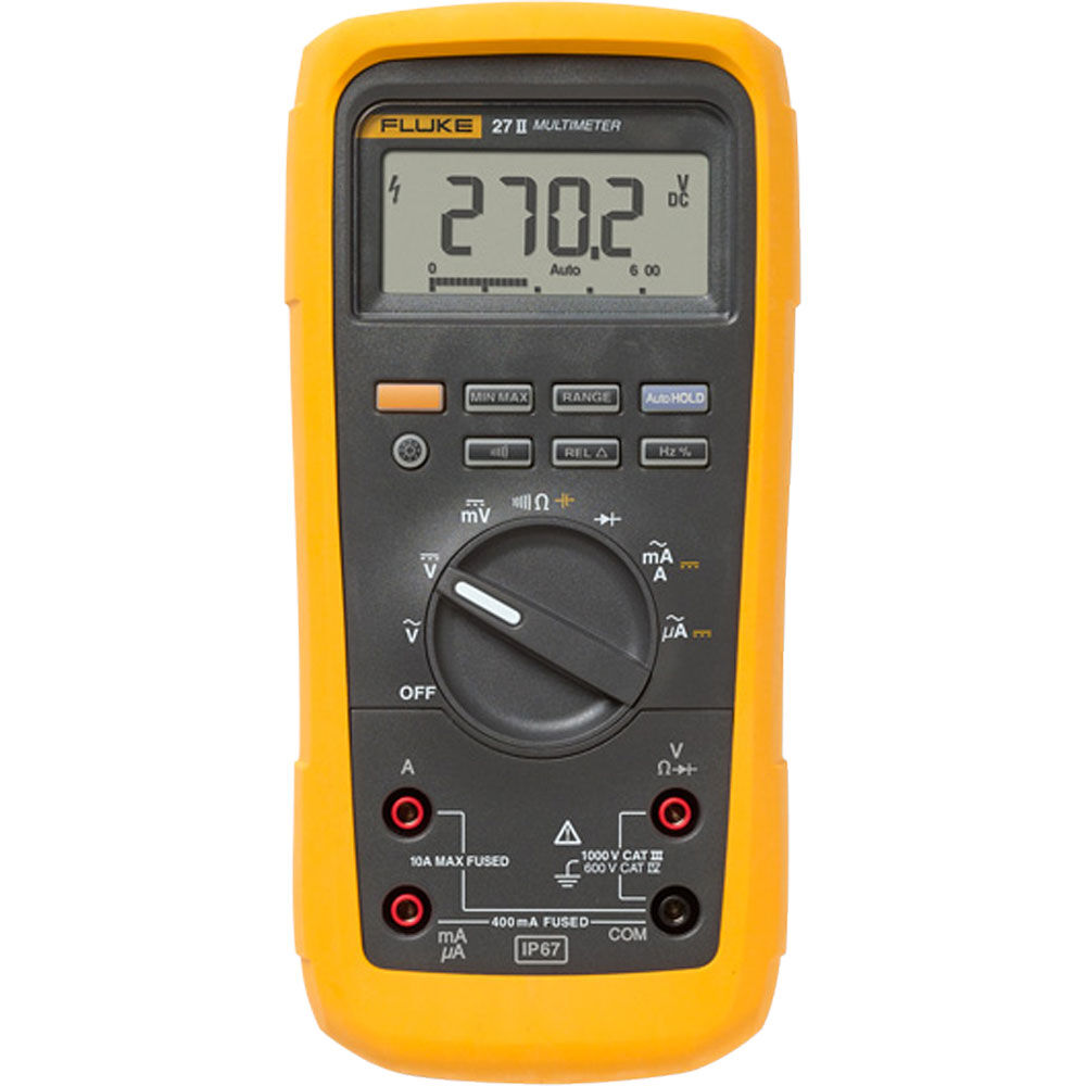 Fluke 27-II Industrial Multimeter, 1000V AC& DC