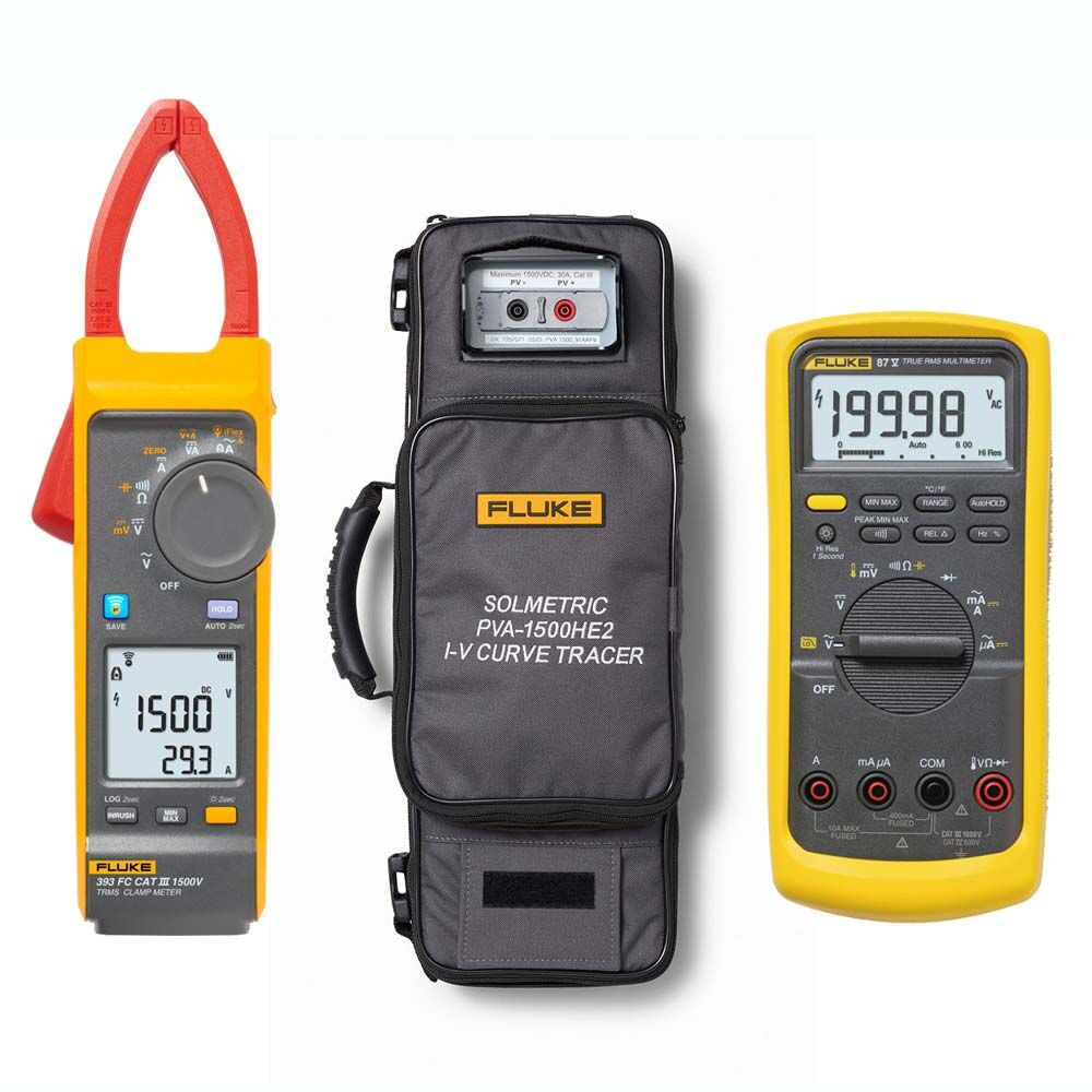 Fluke SOL-DMM87V-KIT Solmetric PVA high efficiency IV Curve Tracer, Clamp and Multimeter Kit