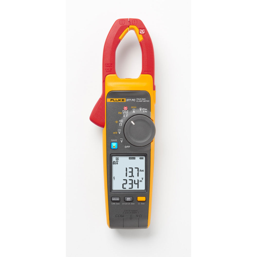 Fluke 377 FC 1000A AC/DC Trms Non-Contact Voltage Wireless Clamp with Iflex