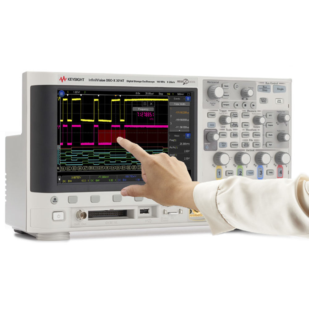 Keysight MSOX3012T Oscilloscope, Mixed Signal, 2+16- Channel, 100MHz, Touch Screen