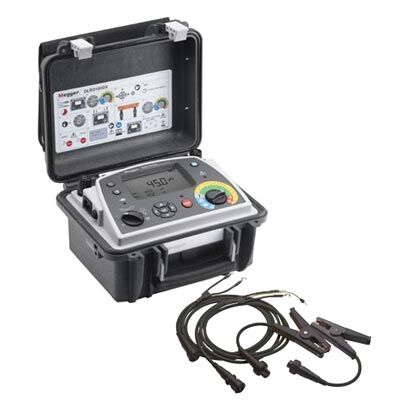 Megger DLRO-10HDX Digital Low Resistance Ohmmeter with Kelvin Clamp Leads