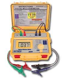 Extech 380580 Battery Powered Milliohmmeter with NIST Certificate