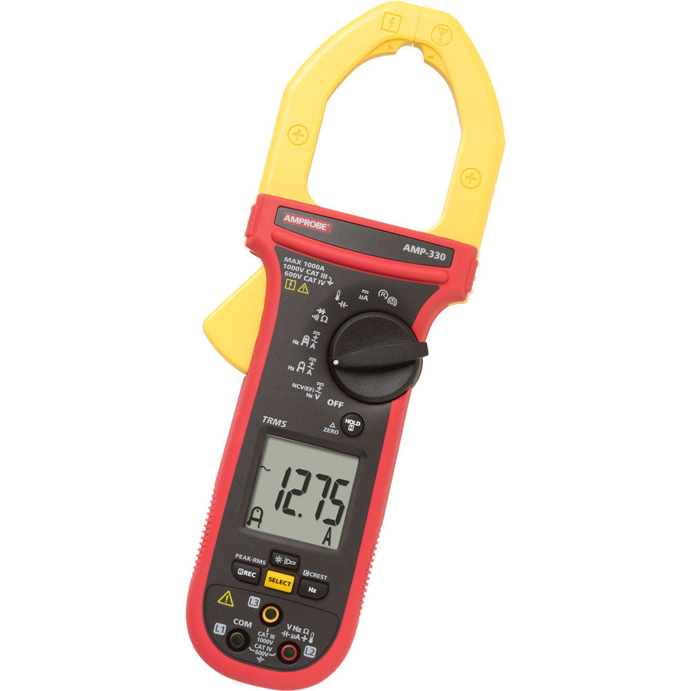 Amprobe AMP-330 1000A ACDC TRMS Clamp with Mo to r Testing