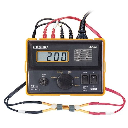 Extech 380460 4 Wire Precision Milliohm Meter, 110VAC