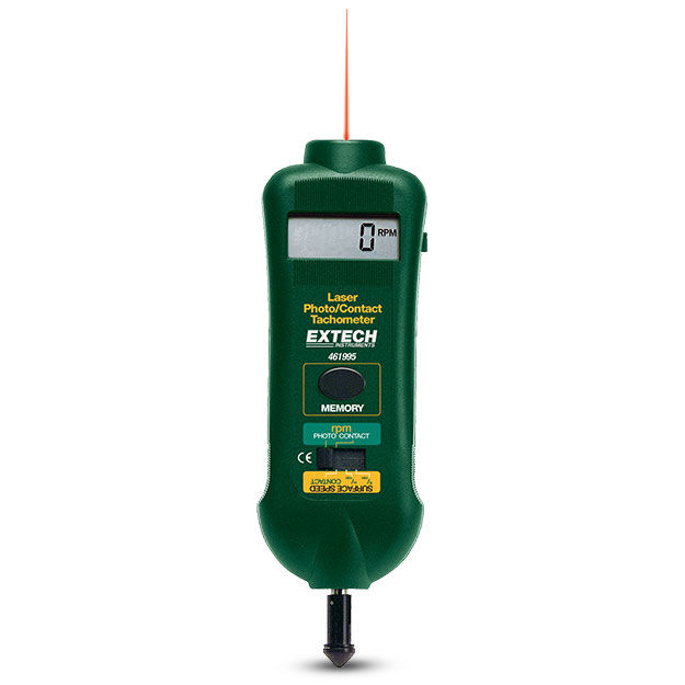 Extech 461995 Photo/Contact Tachometer with Laser