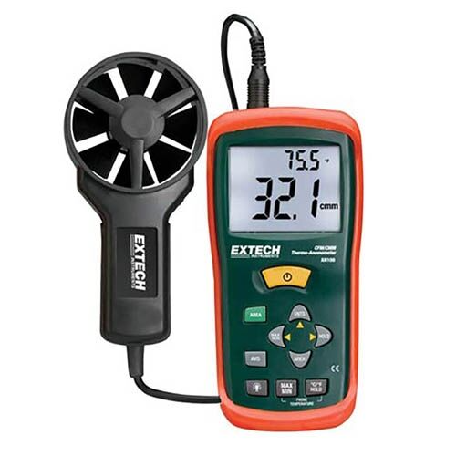 Extech AN200 CFM/CMM Thermo-Anemometer with NIST Certificate
