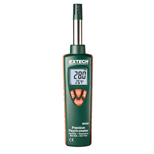 Extech RH390 Precision Psychrometer, Humidity/Temperature, DewPoint & Wetbulb