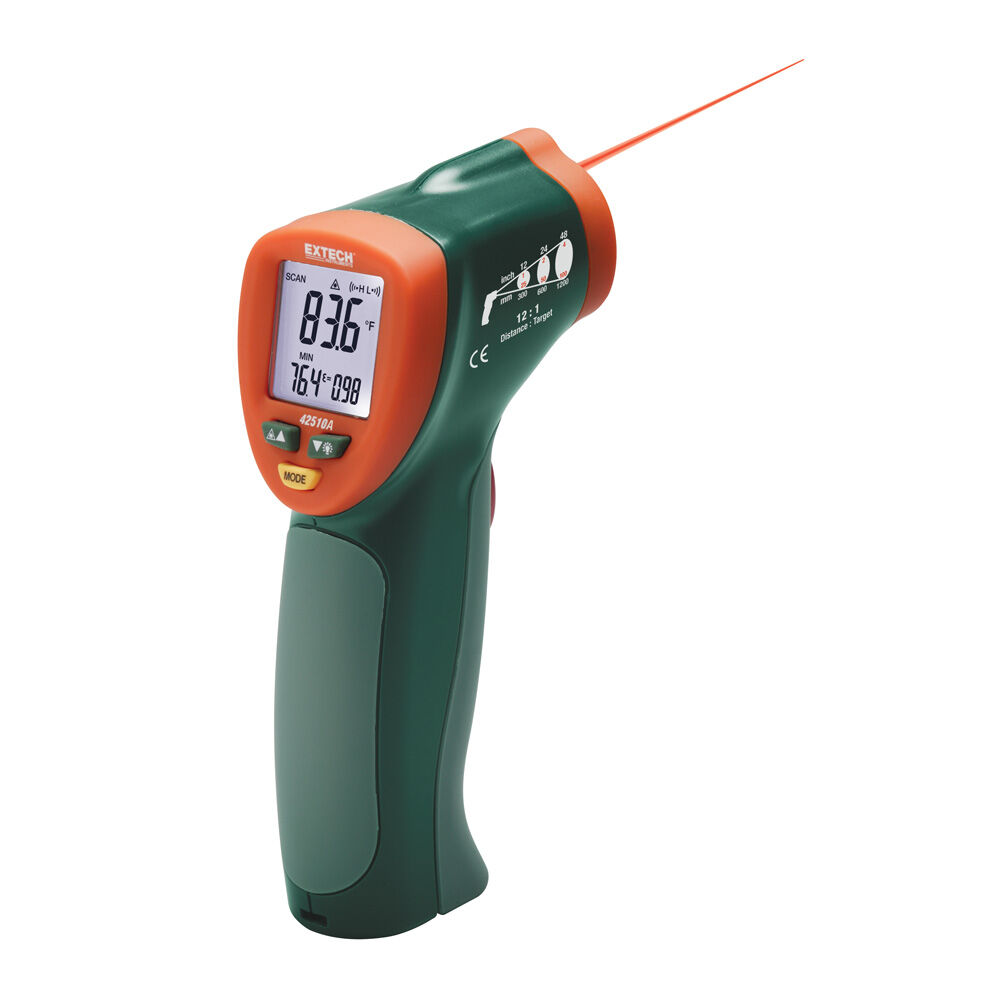 Extech 42510A Mini IR Thermometer, 1000F / 538C with NIST Certificate
