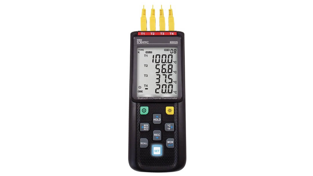 Máy đo nhiệt độ Bluetooth Datalog 4 kênh 800025 – Sper Scientific